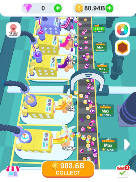 Idle Candy Factory - عکس بازی موبایلی اندروید