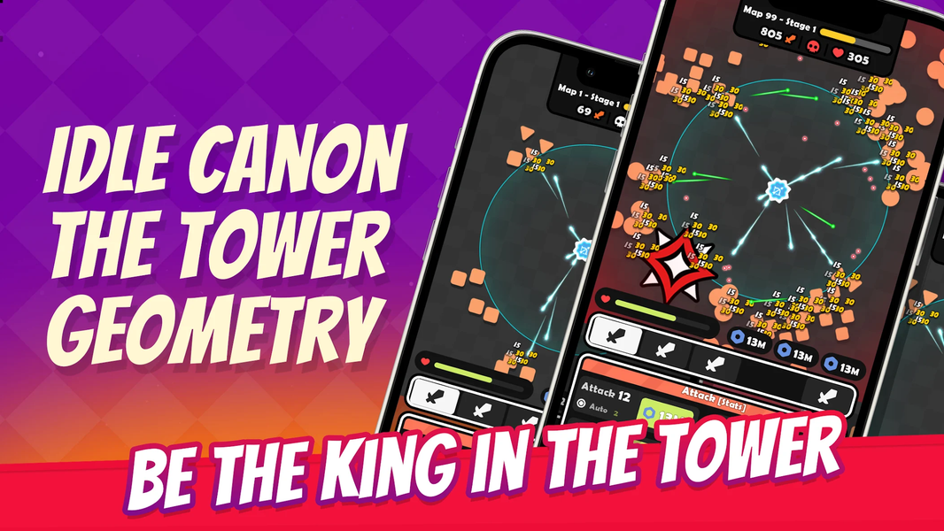 Idle Cannon: Tower TD Geometry - عکس بازی موبایلی اندروید