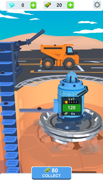 Idle Dig Factory - Gameplay image of android game