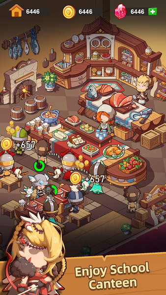 Idle Dragon School—Tycoon Game - Gameplay image of android game