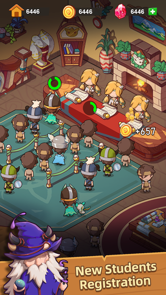 Idle Dragon School—Tycoon Game - Gameplay image of android game