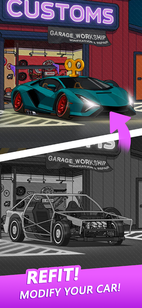 Idle Drift:JDM Race - عکس بازی موبایلی اندروید