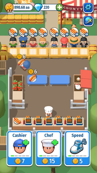 Foodventure Inc: Idle Tycoon - Gameplay image of android game