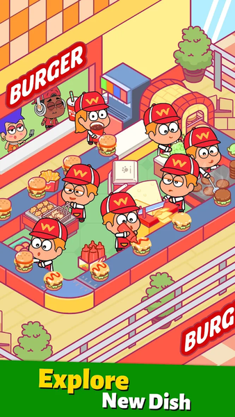 Idle Burger Tycoon-Burger shop - عکس بازی موبایلی اندروید