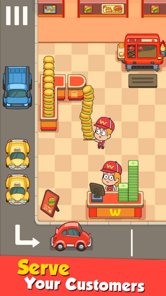 Idle Burger Tycoon-Burger shop - عکس بازی موبایلی اندروید