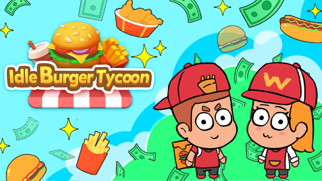 Idle Burger Tycoon-Burger shop - عکس بازی موبایلی اندروید