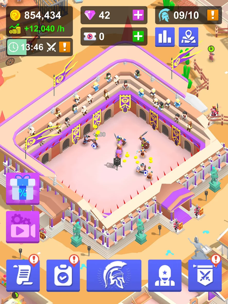 Idle Gladiator Arena - Gameplay image of android game
