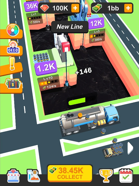 Idle Oil Factory - عکس بازی موبایلی اندروید