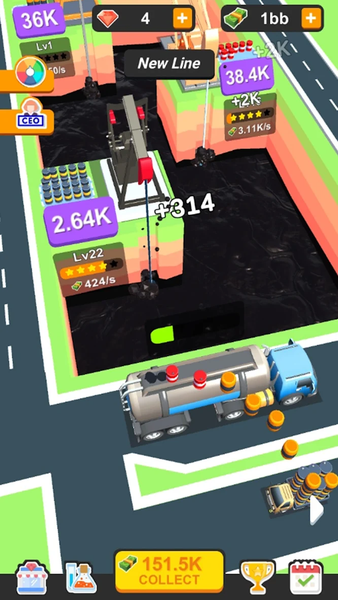 Idle Oil Factory - عکس بازی موبایلی اندروید