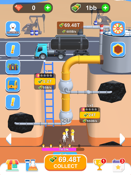 Idle Oil Well - عکس برنامه موبایلی اندروید