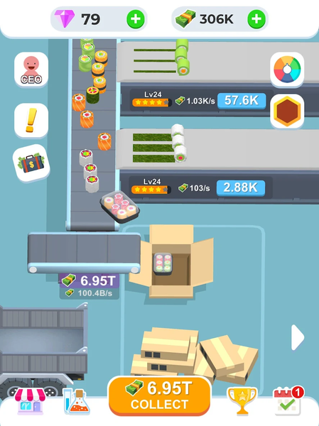 Idle Sushi Factory - عکس بازی موبایلی اندروید