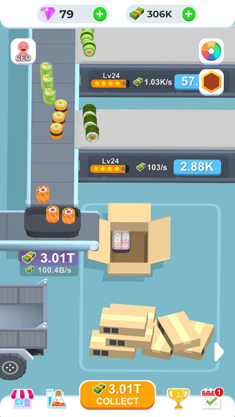 Idle Sushi Factory - عکس بازی موبایلی اندروید