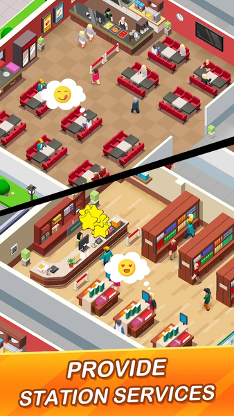 Idle Train Empire - Idle Games - Gameplay image of android game