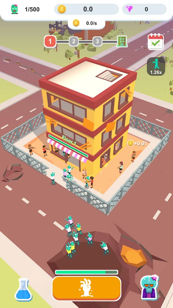 Idle Zombie Army - Gameplay image of android game