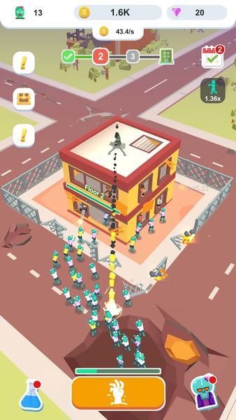 Idle Zombie Army - Gameplay image of android game