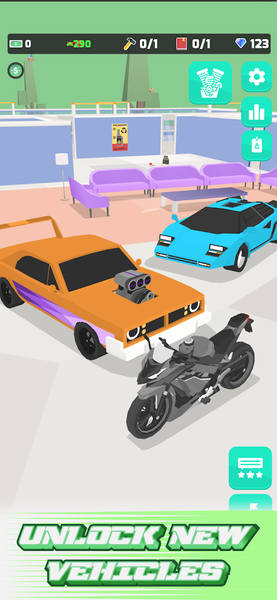 Idle Car Garage Simulator Game - Gameplay image of android game