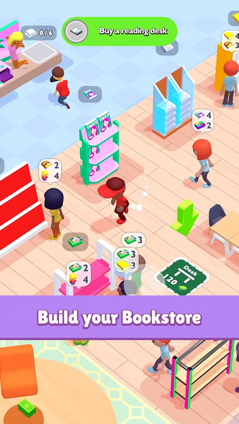My Book Store: Idle Tycoon - Gameplay image of android game