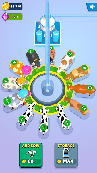 Idle Milk Factory - Gameplay image of android game