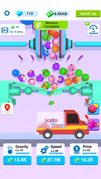 Idle Rainbow Ball - Gameplay image of android game