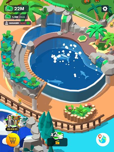 Idle Zoo Tycoon 3D - Animal Pa - Gameplay image of android game