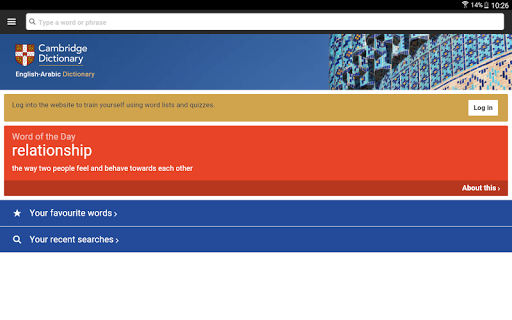 Cambridge English-Arabic Dictionary - Image screenshot of android app