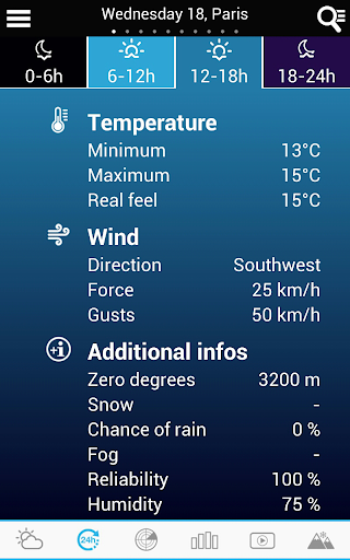 Weather for Italy - Image screenshot of android app