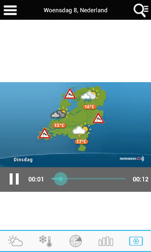 Weather for the Netherlands - Image screenshot of android app