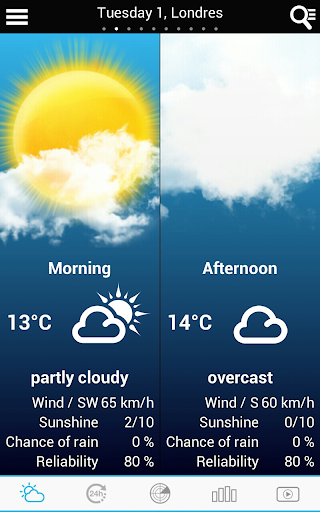 Weather for the Netherlands - عکس برنامه موبایلی اندروید