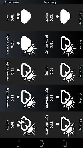 UK Weather forecast - Image screenshot of android app