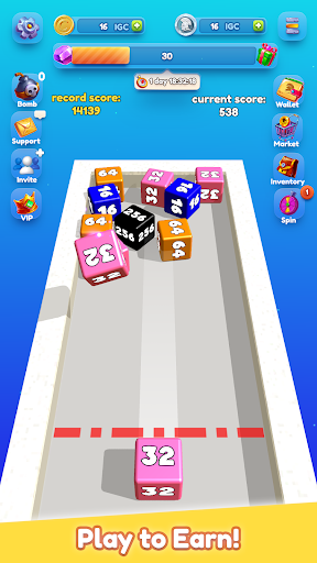 2048 Cube Crypto IGT: NFT game - Image screenshot of android app