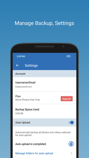 IDrive Photo Backup - Image screenshot of android app