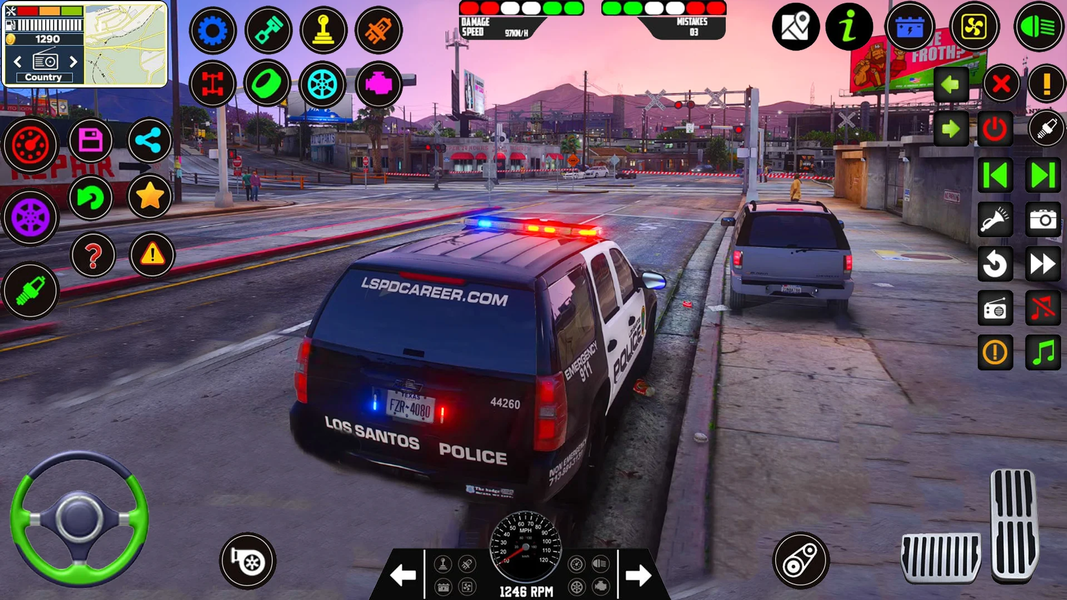 Police Car Sim Cop Game 2025 - Gameplay image of android game