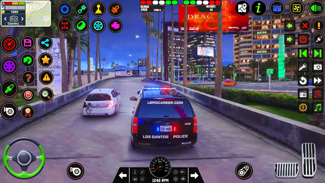 Police Car Sim Cop Game 2024 - Gameplay image of android game
