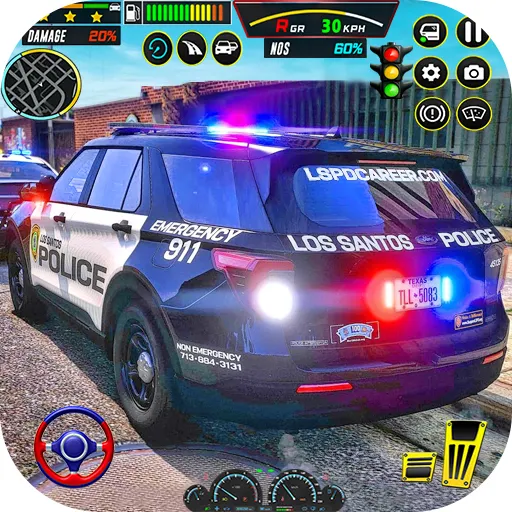 Police Car Sim Cop Game 2024 - Gameplay image of android game