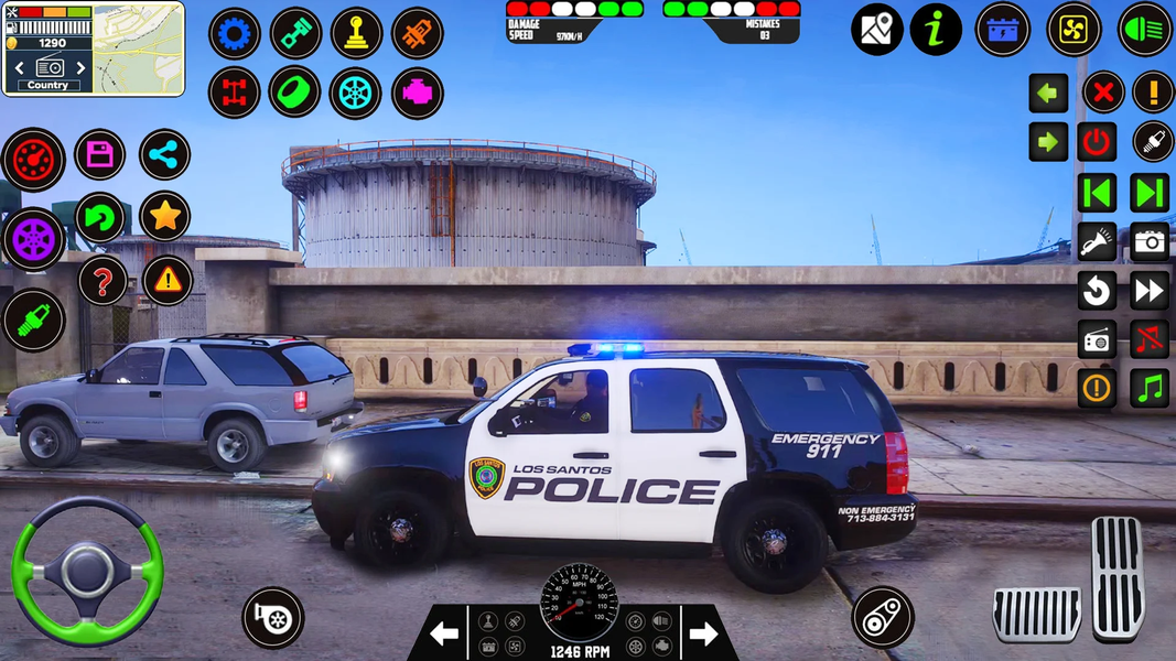 Police Car Sim Cop Game 2025 - Gameplay image of android game