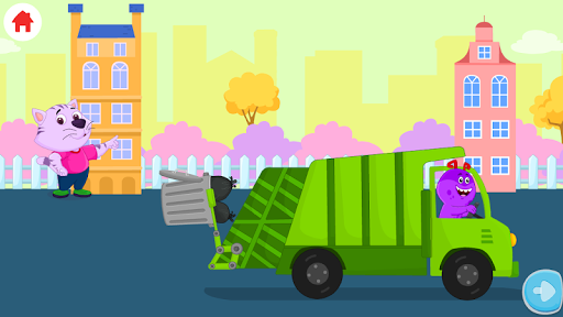 Garbage Truck Games for Kids - Free and Offline - Gameplay image of android game