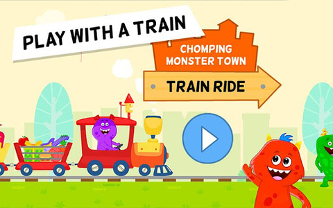 My Monster Town - Toy Train Games for Kids - Gameplay image of android game