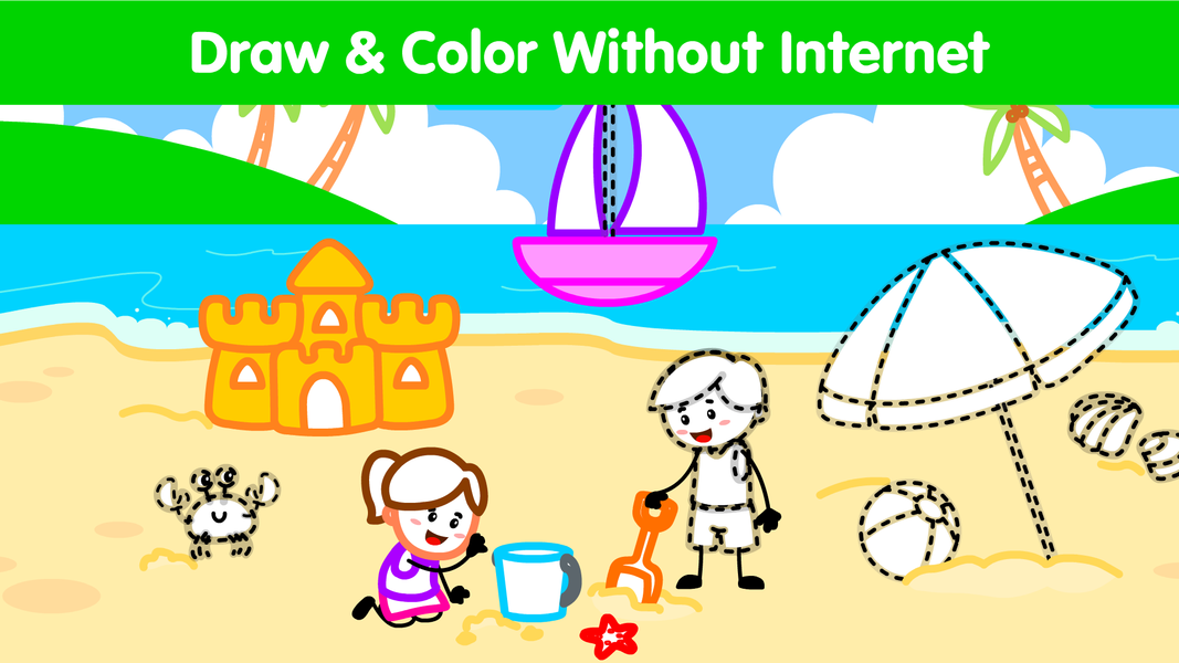 Kids Drawing & Coloring Book - عکس برنامه موبایلی اندروید