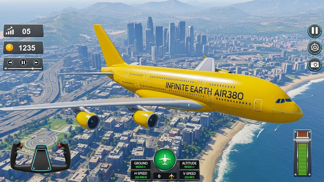 Sky Pilot 3D : Airplane Game - Gameplay image of android game