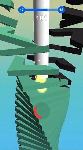 Falling Ballz: Blast through platforms - Gameplay image of android game