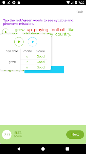 IELTSAce - Instant IELTS speak - عکس برنامه موبایلی اندروید