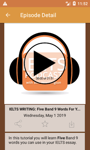 IELTS Podcast - Image screenshot of android app