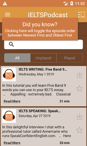IELTS Podcast - عکس برنامه موبایلی اندروید