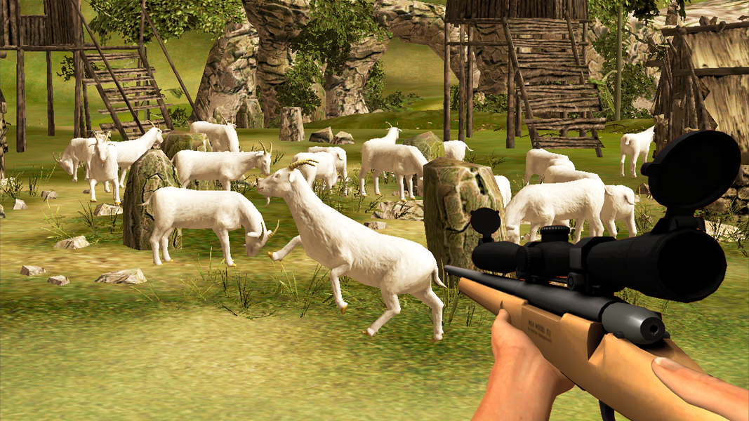Crazy Goat Sniper Hunter - Gameplay image of android game