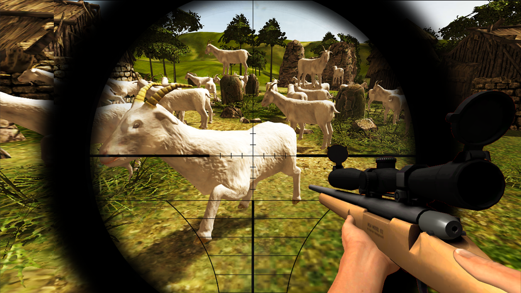 Crazy Goat Sniper Hunter - Gameplay image of android game