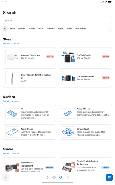 iFixit - عکس برنامه موبایلی اندروید