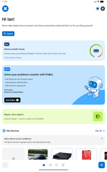 iFixit - عکس برنامه موبایلی اندروید