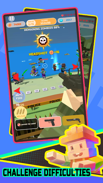 Pixel Zombie Hero - Gameplay image of android game