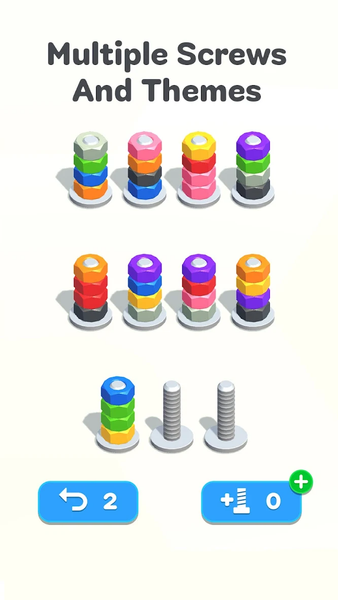 Nuts & Bolts, Color Screw Sort - عکس بازی موبایلی اندروید