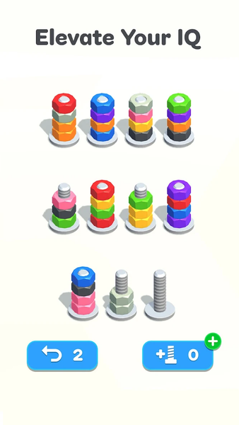 Nuts Sort - Color Sort - Gameplay image of android game